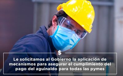 LE SOLICITAMOS AL GOBIERNO LA APLICACIÓN DE MECANISMOS PARA ASEGURAR EL CUMPLIMIENTO DEL PAGO DEL AGUINALDO PARA TODAS LAS PYMES